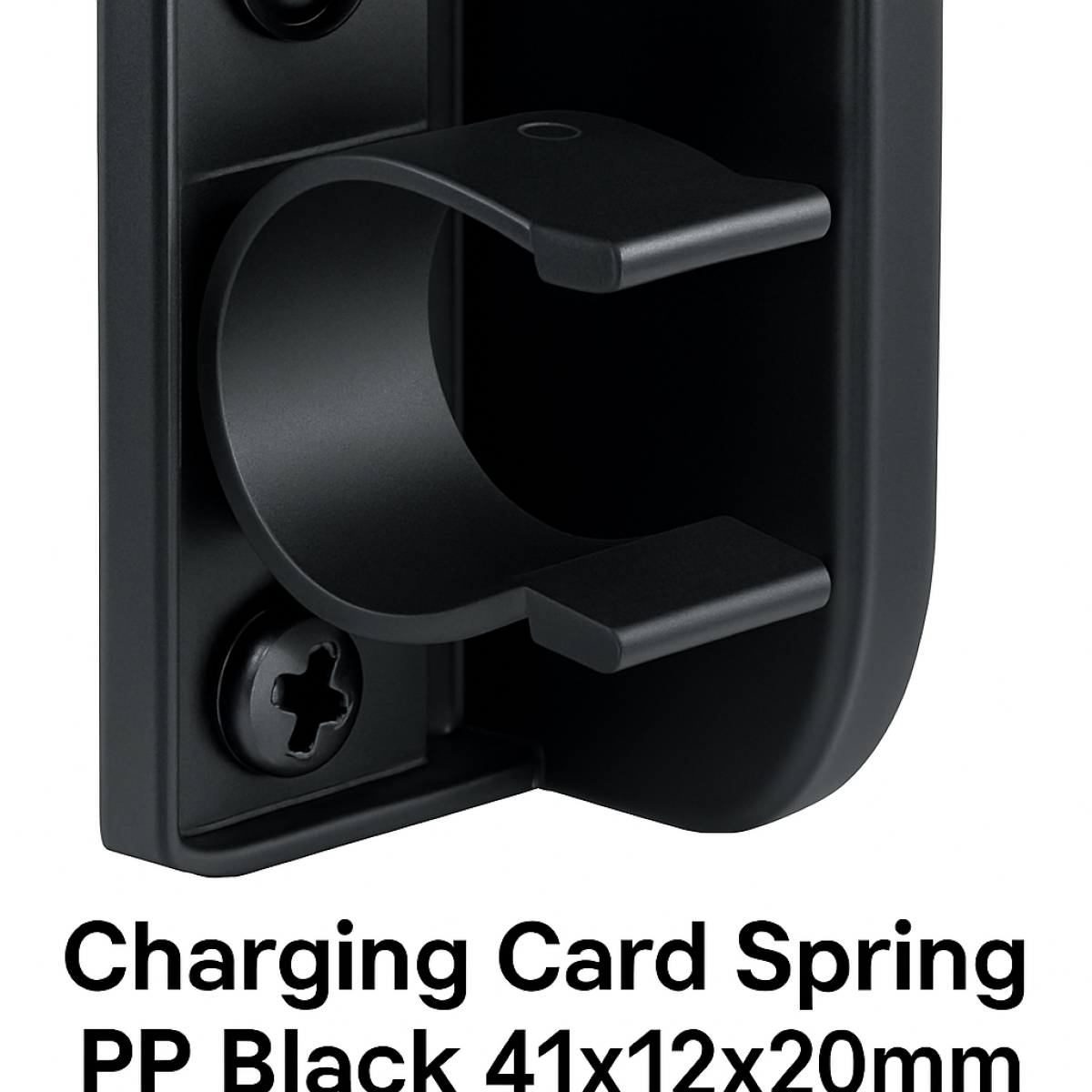 Charging Card Spring PP Black 41x12x20mm