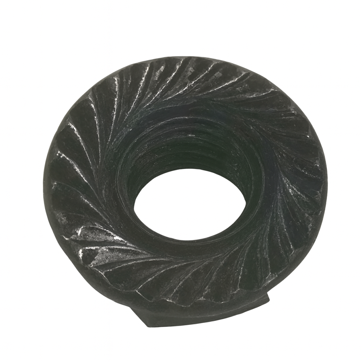 M8 Hex Flange Nut Black Zinc Plated