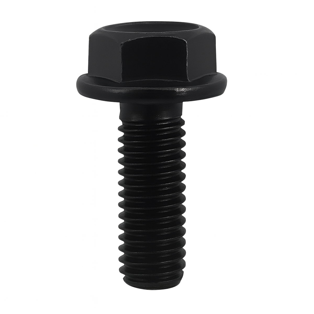 Hex Flange Bolt M6x16 Grade 8.8 Steel Black Zinc Plated
