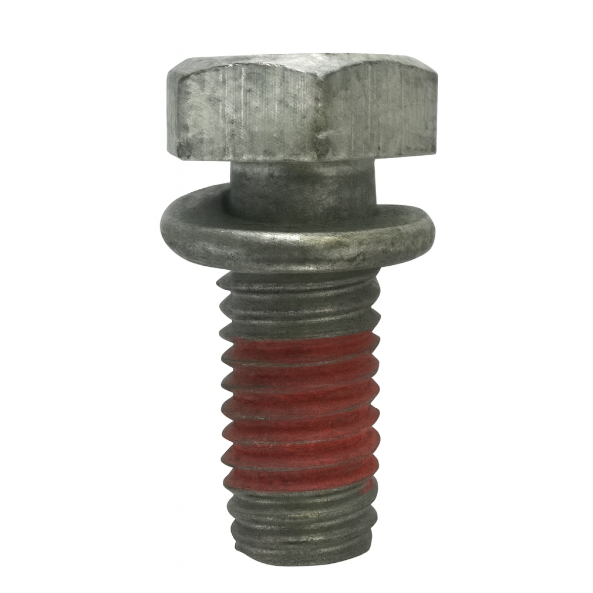 Hex Bolt M10x25 with Spring Washer Dacromet 8.8 Grade 35 Rubber