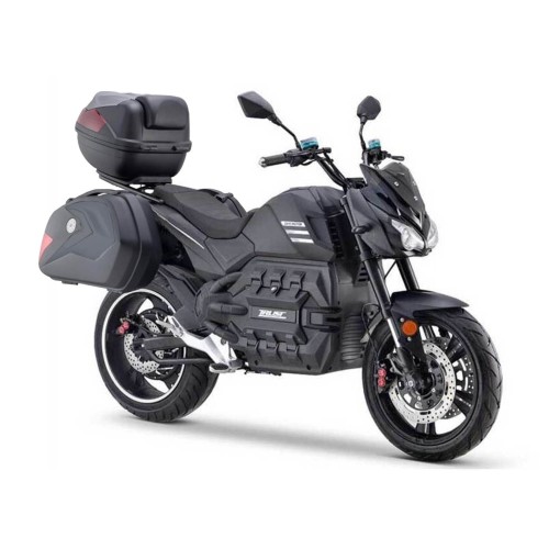 DAYI E-Odin 2.0 E Roller E Scooter E Motorrad 17 Zoll 125-130 km/h 100 Ah Akku 150-220 km (mit Topcase und Seitenkoffer)