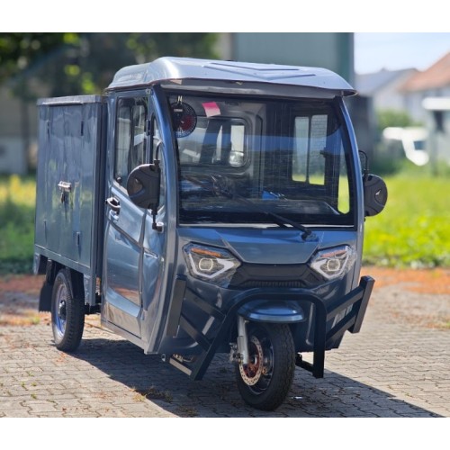 Madat E Cargo Pro  E-Dreirad E Kabinenroller  mit geschlossene Ladefläche Grau