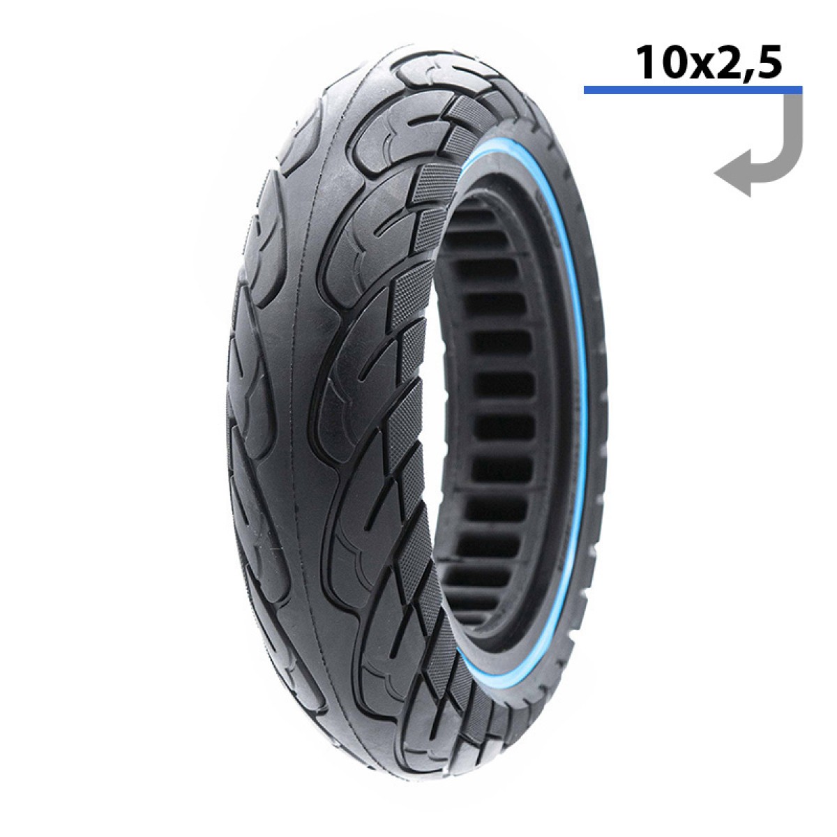 E Scooter E Roller Ersatzteil Ultraleichtes Vollrad 10×2,5  (34-mm-Felgen)