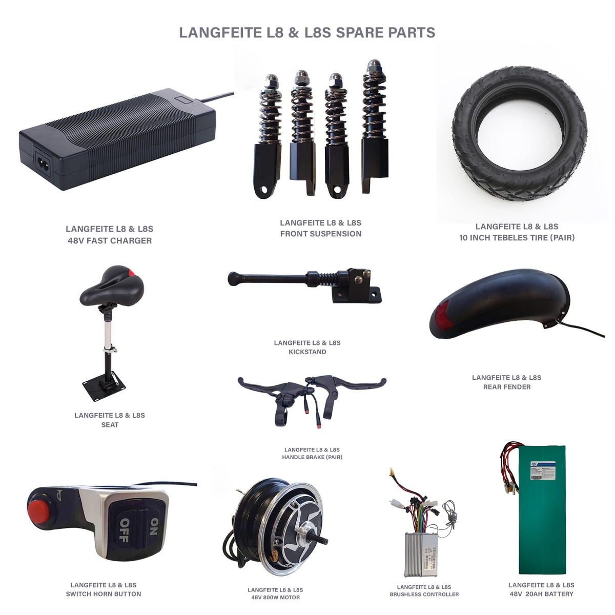 Langfeite Komplettset L8S Ersatzteile Elektrofahrrad