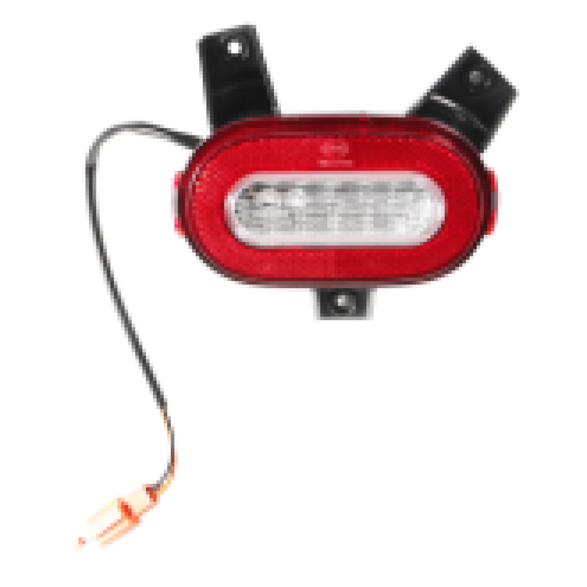 Rear fog lamp with return reflector assembly