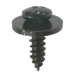 Cross recessed pan head tapping screw and large washer assembly ST4.8×16 (black zinc plated)