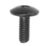 Cross recessed large flat head screw M6*16 black zinc