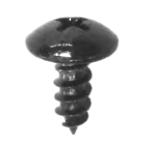 Cross recessed large semi-round head tapping screws ST4.8X13 black zinc